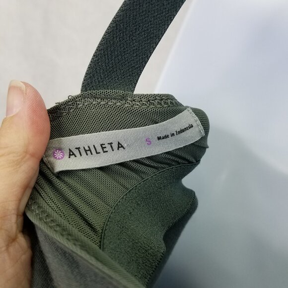 Athleta Serenity T-Strap Racerback Ruched Side Maxi Dress Sz S Grey Stretch Flaw - Picture 11 of 16